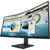 HP P34HC G4 34" WQHD Curved Screen Edge LED LCD Monitor - 21:9 - Black