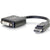 C2G 8in DisplayPort to DVI Adapter Converter-Single Link DVI-D-Video Adapter-M-F Black