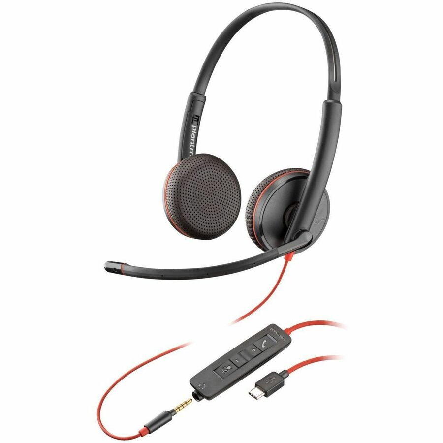 Poly Blackwire C3225 Stereo USB-C Headset TAA (Bulk)