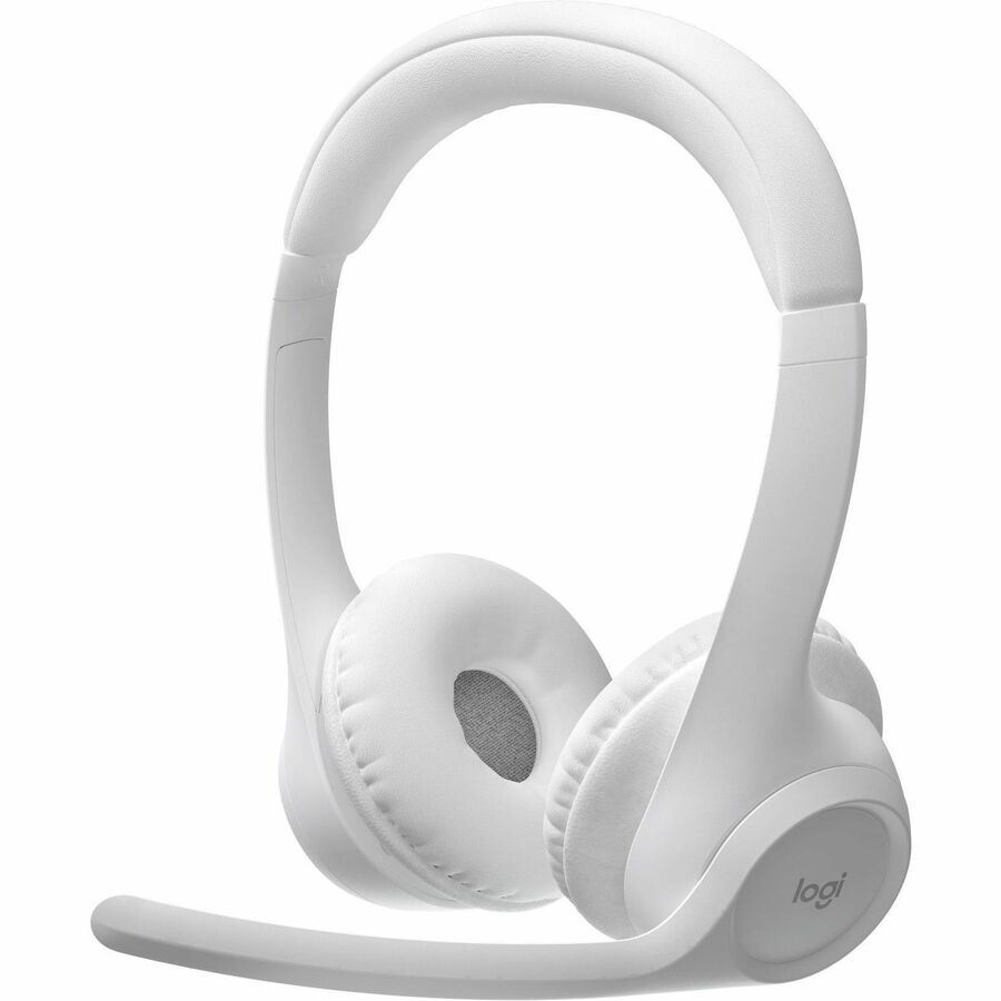Logitech Zone 300 Wireless Bluetooth Headset With Noise-Canceling Microphone, Compatible with Windows, Mac, Chrome, Linux, iOS, iPadOS, Android - Off-white