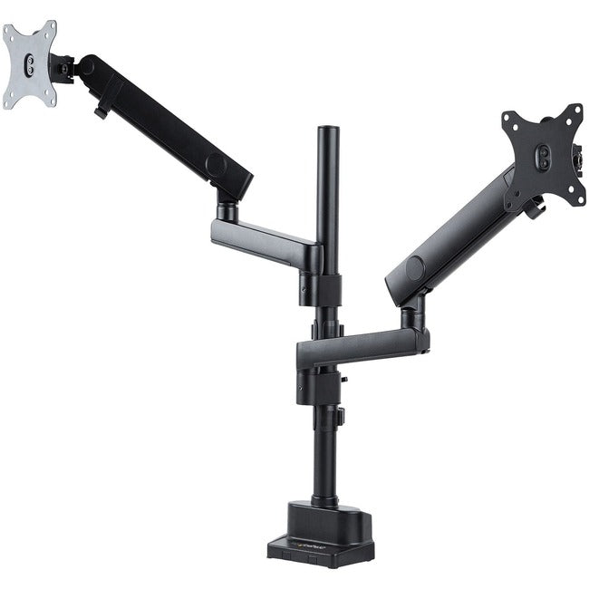 StarTech.com Desk Mount Dual Monitor Arm, Height Adjustable Full Motion Monitor Mount for 2x VESA Displays up to 32"-17lb, Stackable Arms
