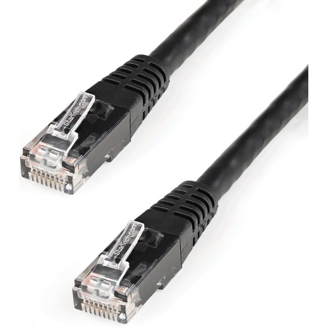 StarTech.com 50ft CAT6 Ethernet Cable - Black Molded Gigabit - 100W PoE UTP 650MHz - Category 6 Patch Cord UL Certified Wiring-TIA