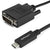 StarTech.com 3.3 ft - 1 m USB-C to DVI Cable - USB Type-C Video Adapter Cable - 1920 x 1200 - Black