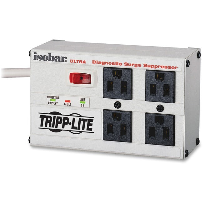 Tripp Lite Isobar Surge Protector Metal 4 Outlet 6' Cord 3330 Joules