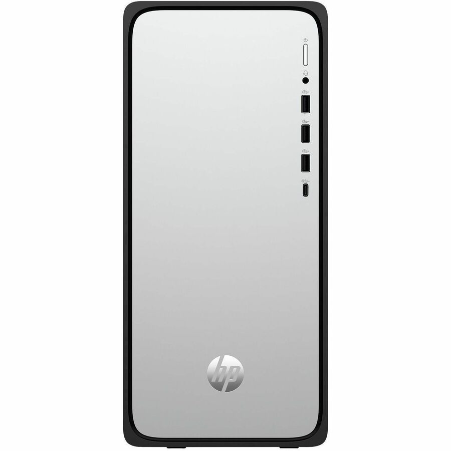 HP OmniDesk M02-0000i M02-0010 Desktop Computer - Intel Core i3 14th Gen i3-14100 - 8 GB - 512 GB SSD - Tower - Meteor Silver, Jack Black