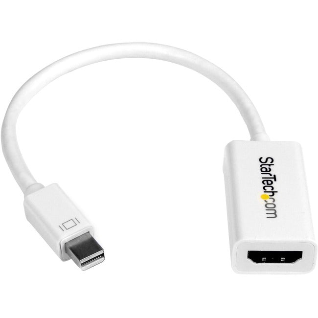StarTech.com Mini DisplayPort to HDMI 4K Audio - Video Converter - mDP 1.2 to HDMI Active Adapter for Mac Book Pro - Mac Book Air - 4K @ 30 Hz - White