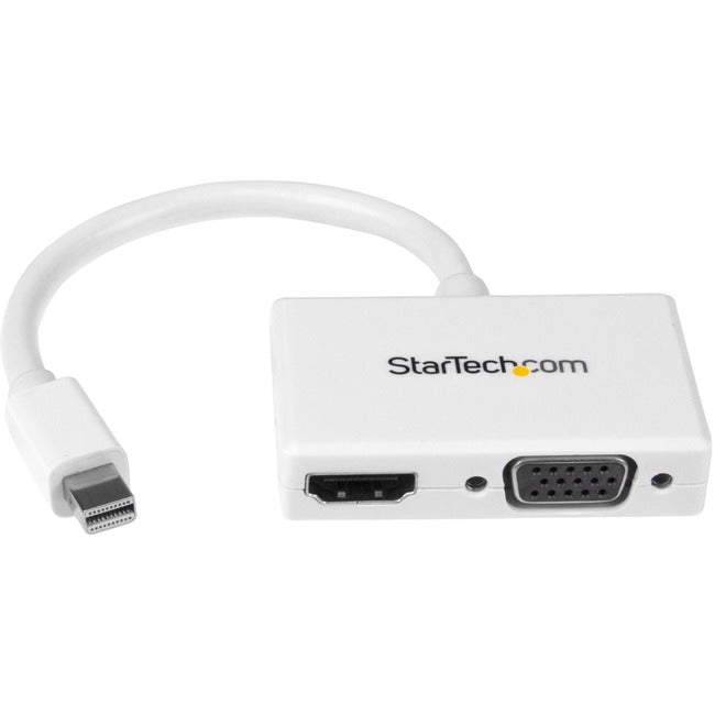 StarTech.com Travel A-V Adapter - 2-in-1 Mini DisplayPort to HDMI or VGA Converter - White