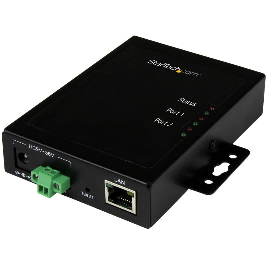 StarTech.com 2 Port Serial-to-IP Ethernet Device Server - RS232 - Metal and Mountable - Serial Device Server