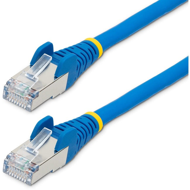 StarTech.com 10ft CAT6a Ethernet Cable, Blue Low Smoke Zero Halogen (LSZH) 10 GbE 100W PoE S-FTP Snagless RJ-45 Network Patch Cord