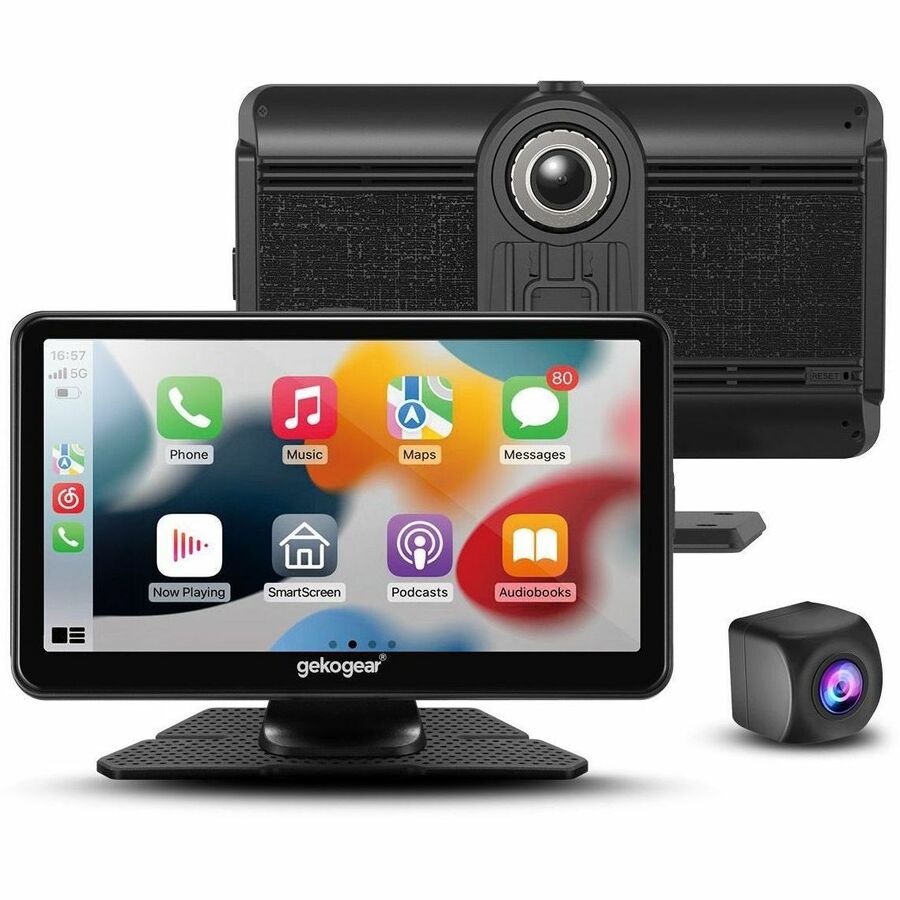 GekoGear Orbit C110 7" Infotainment Display with Dash Cam and Backup Cam