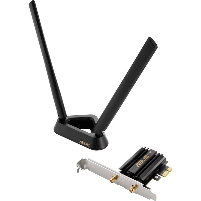 Asus PCE-AXE58BT IEEE 802.11ax Bluetooth 5.2 Tri Band Wi-Fi-Bluetooth Combo Adapter for Computer