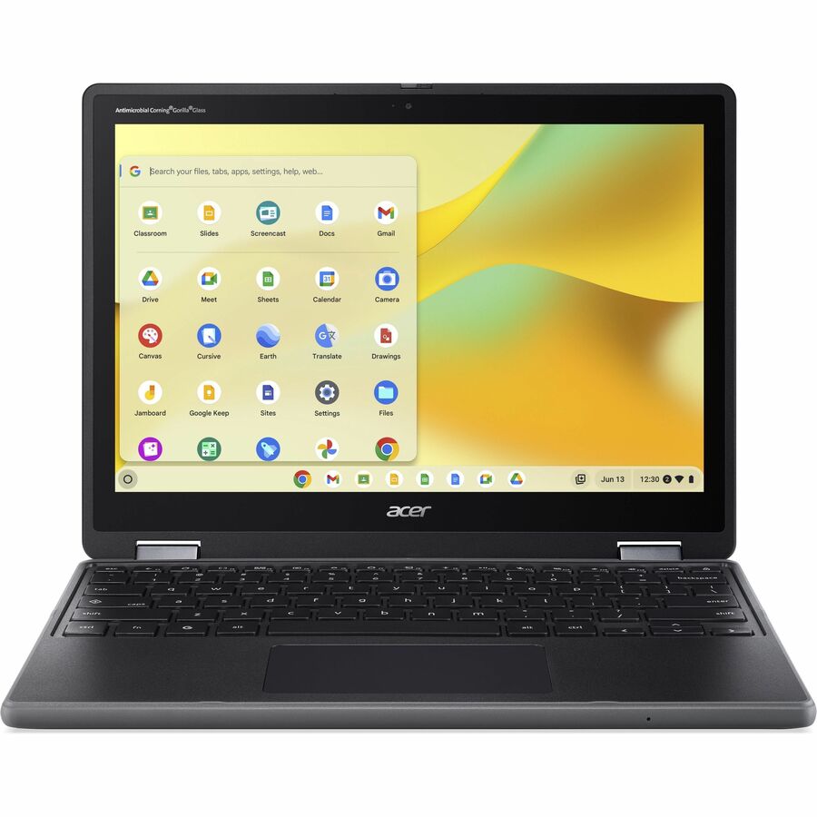 Acer Chromebook Spin 512 R857T R857T-C648 12.2" Touchscreen Convertible 2 in 1 Chromebook - WUXGA - Intel N-Series N150 - 8 GB - 64 GB Flash Memory - English (US) Keyboard - Black