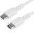 StarTech.com 2m USB C Charging Cable - Durable Fast Charge & Sync USB 2.0 Type C to C Charger Cord - TPE Jacket Aramid Fiber M/M 60W White