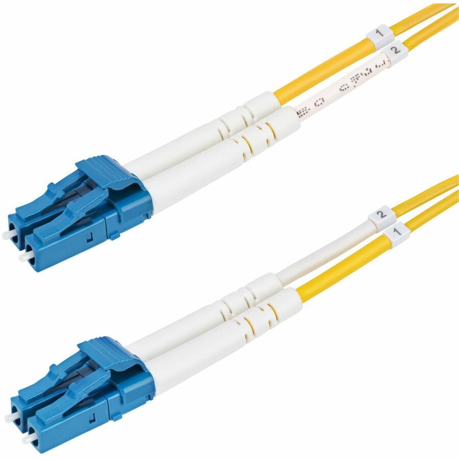 StarTech.com 2m (6.6ft) LC to LC (UPC) OS2 Single Mode Duplex Fiber Optic Cable, 9/125µm, 10G, LSZH Fiber Patch Cord