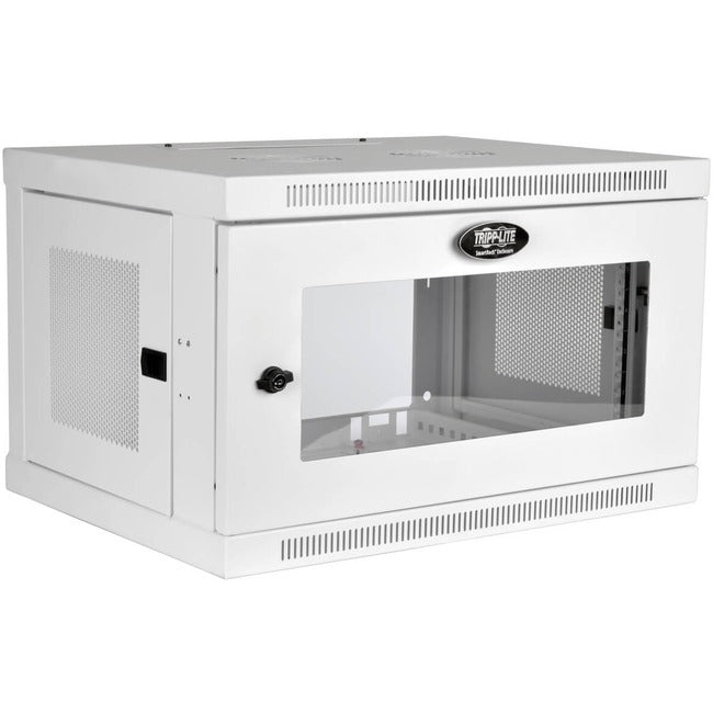 Tripp Lite 6U Wall Mount Rack Enclosure Server Cabinet White w- Acrylic Glass Door