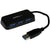 StarTech.com Portable 4 Port SuperSpeed Mini USB 3.0 Hub - Black