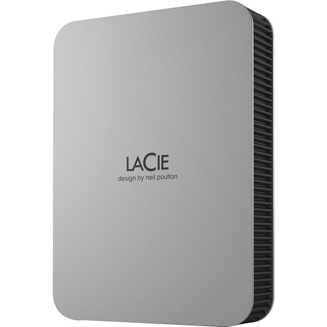LaCie Mobile Drive STLP4000400 4 TB Portable Hard Drive - External - Moon Silver