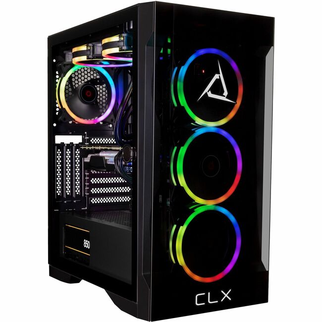 CLX SET Gaming Desktop - Liquid Cooled AMD Ryzen 9 7900X 4.7GHz 12-Core Processor, 32GB DDR5 Memory, GeForce RTX 4070 Ti 12GB GDDR6X Graphics, 1TB SSD, 4TB HDD, WiFi, Windows 11 Home 64-bit