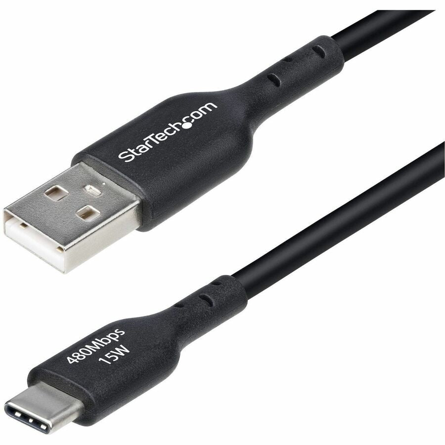 StarTech.com 10-Pack 6ft (1.8m) USB-A to USB-C Charging Cable, Charge & Sync, 3A, USB 2.0, TPE Jacket - Black USB Charging Cord