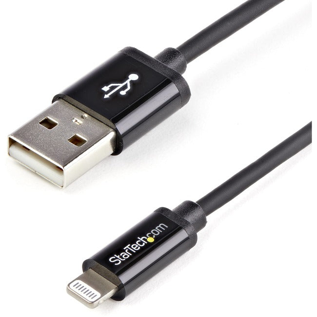 StarTech.com 1m (3ft) Black Apple® 8-pin Lightning Connector to USB Cable for iPhone - iPod - iPad