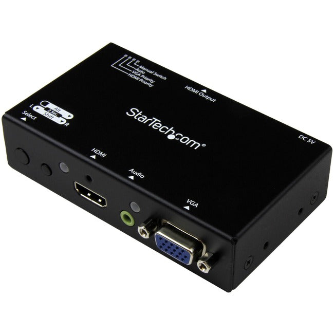 StarTech.com 2x1 HDMI + VGA to HDMI Converter Switch w- Automatic and Priority Switching - 1080p