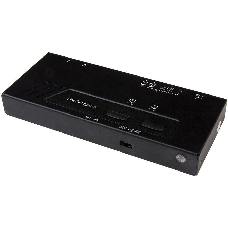 StarTech.com 2x2 HDMI Matrix Switch - 4K with Fast Switching, Auto-Sensing and Serial Control