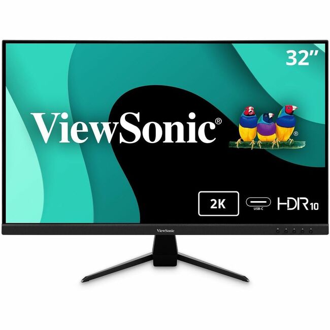 ViewSonic VX3267U-2K 32 Inch 1440p IPS Monitor with 65W USB C, HDR10 Content Support, Ultra-Thin Bezels, Eye Care, HDMI, and DP Input