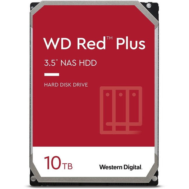 Western Digital Red Plus WD101EFBX 10 TB Hard Drive - 3.5" Internal - SATA (SATA-600) - Conventional Magnetic Recording (CMR) Method