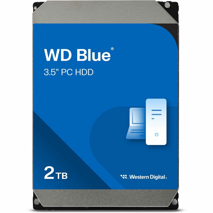 WD Blue 2 TB Hard Drive - 3.5" Internal - SATA (SATA/600) - Conventional Magnetic Recording (CMR) Method
