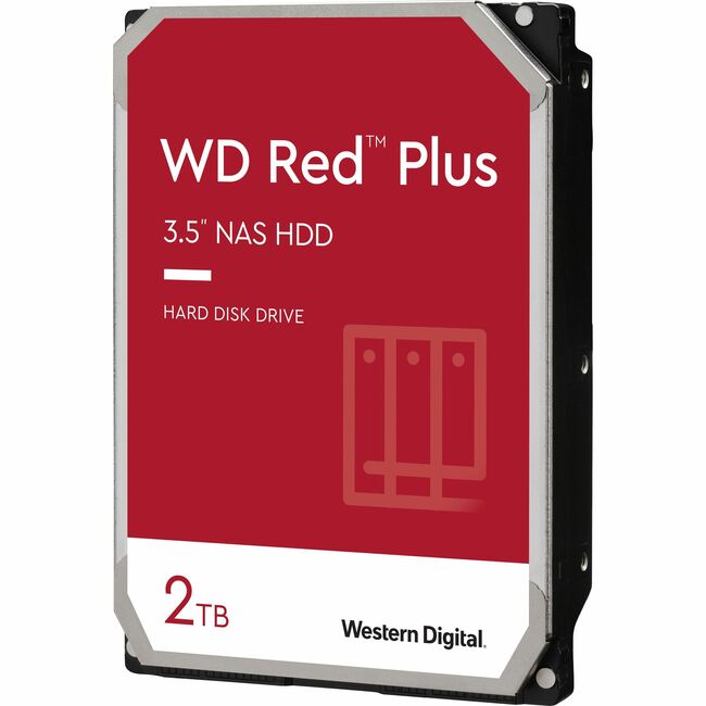 Western Digital Red Plus WD20EFZX 2 TB Hard Drive - 3.5" Internal - SATA (SATA-600) - Conventional Magnetic Recording (CMR) Method