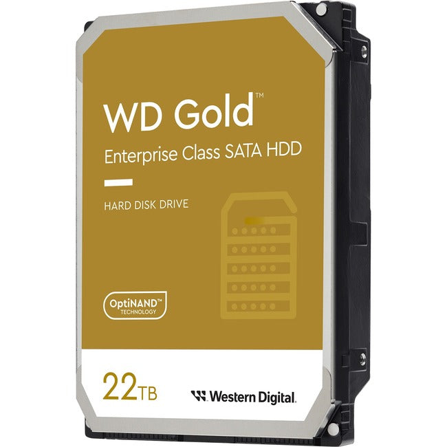 WD Gold WD221KRYZ 22 TB Hard Drive - 3.5" Internal - SATA (SATA-600) - Conventional Magnetic Recording (CMR) Method