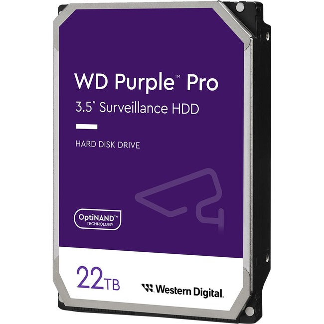 WD Purple Pro WD221PURP 22 TB Hard Drive - 3.5" Internal - SATA (SATA-600) - Conventional Magnetic Recording (CMR) Method